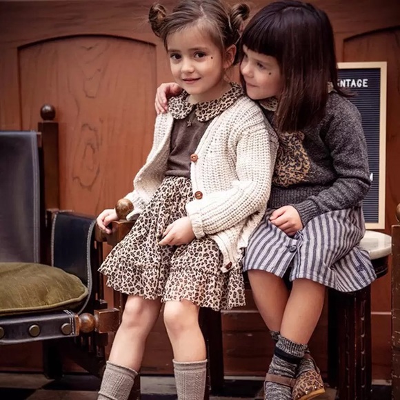 RARE Tocoto Vintage Skirt Dark Grey Kids Flowy Comfy - Picture 4 of 7